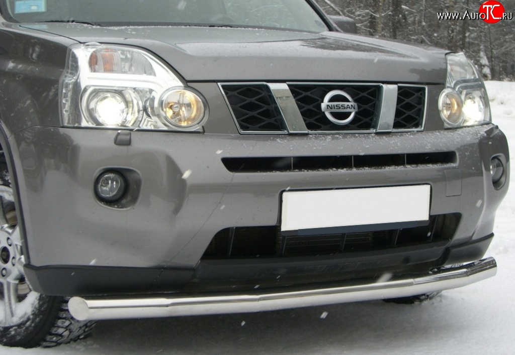 14 599 р. Одинарная защита переднего бампера SLITKOFF диаметром 63 мм Nissan X-trail 1 T30 дорестайлинг (2000-2003)  с доставкой в г. Воронеж