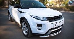 18 949 р. Защита переднего бампера (Dynamic, 2 трубыØ63 и 42 мм, нержавейка) SLITKOFF Land Rover Range Rover Evoque 1 L538 дорестайлинг 5 дв. (2011-2015)  с доставкой в г. Воронеж. Увеличить фотографию 2