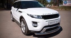 19 549 р. Защита переднего бампера (2 трубыØ76 и 42 мм, нержавейка) SLITKOFF Land Rover Range Rover Evoque 1 L538 дорестайлинг 5 дв. (2011-2015)  с доставкой в г. Воронеж. Увеличить фотографию 2