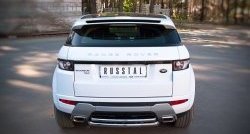 Защита заднего бампера (к-я DYNAMIC, Ø63 и 42 мм, нержавейка) SLITKOFF Land Rover Range Rover Evoque 1 L538 дорестайлинг 5 дв. (2011-2015)