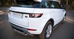 17 999 р. Защита заднего бампера (к-я DYNAMIC, Ø63 и 42 мм, нержавейка) SLITKOFF  Land Rover Range Rover Evoque  1 L538 (2011-2015) дорестайлинг 3 дв., дорестайлинг 5 дв.  с доставкой в г. Воронеж. Увеличить фотографию 2