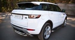 18 699 р. Защита заднего бампера (DYNAMIC, Ø76 и 42 мм, нержавейка) SLITKOFF  Land Rover Range Rover Evoque  1 L538 (2011-2018) дорестайлинг 3 дв., дорестайлинг 5 дв., рестайлинг 3 дв., рестайлинг 5 дв.  с доставкой в г. Воронеж. Увеличить фотографию 2