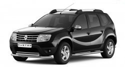 24 299 р. Порожки для ног из трубы Ø51 с алюминиевой площадкой Petroil Tuning Renault Duster HS дорестайлинг (2010-2015) (Нержавеющая полированная сталь)  с доставкой в г. Воронеж. Увеличить фотографию 5