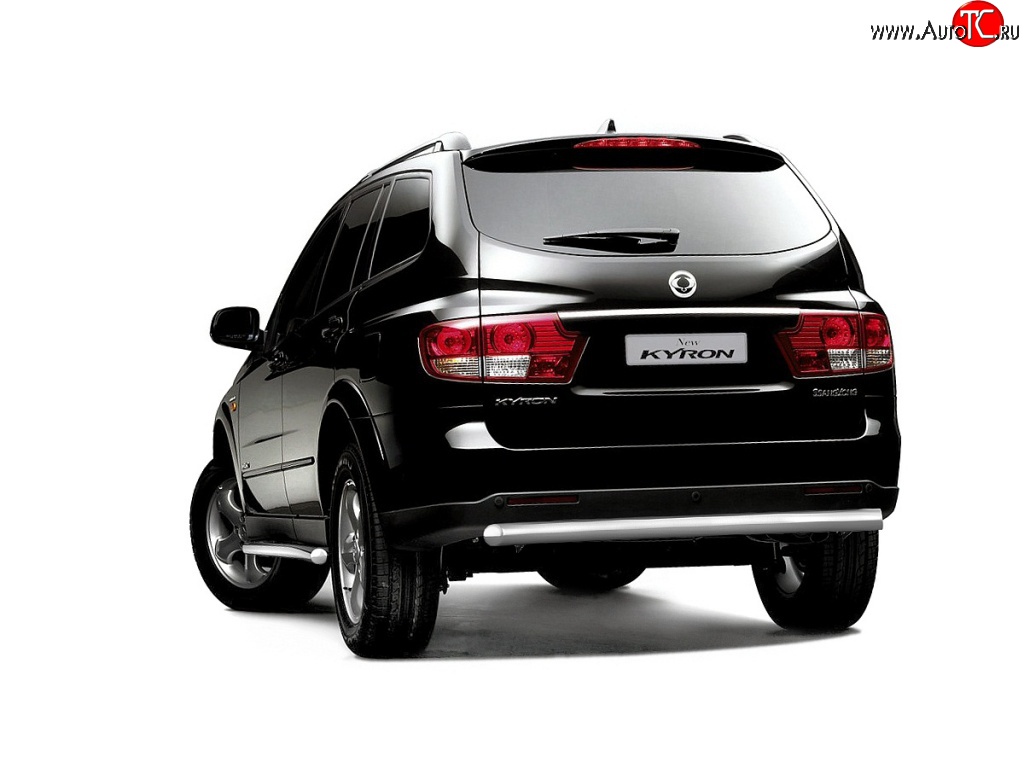 6 099 р. Защита заднего бампера Petroil Tuning 63 мм SSANGYONG Kyron дорестайлинг (2005-2007)  с доставкой в г. Воронеж