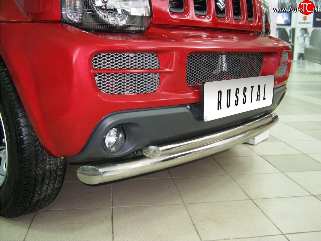 16 999 р. Защита переднего бампера (2 трубыØ63 и 42 мм, нержавейка) SLITKOFF  Suzuki Jimny  JB23/JB43 (1998-2001) дорестайлинг  с доставкой в г. Воронеж