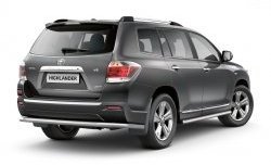 5 899 р. Защита заднего бампера Petroil Tuning 63 мм Toyota Highlander XU40 дорестайлинг (2007-2010)  с доставкой в г. Воронеж. Увеличить фотографию 1