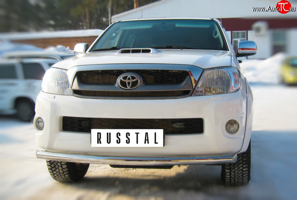 15 249 р. Одинарная защита переднего бампера SLITKOFF диаметром 63 мм  Toyota Hilux  AN10,AN20 (2008-2011) 1-ый рестайлинг  с доставкой в г. Воронеж