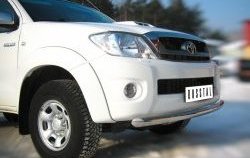 15 249 р. Одинарная защита переднего бампера SLITKOFF диаметром 63 мм  Toyota Hilux  AN10,AN20 (2008-2011) 1-ый рестайлинг  с доставкой в г. Воронеж. Увеличить фотографию 3