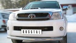Одинарная защита переднего бампера SLITKOFF диаметром 76 мм Toyota Hilux  AN10,AN20 (2008-2011) 1-ый рестайлинг