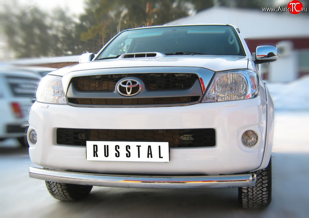 15 949 р. Одинарная защита переднего бампера SLITKOFF диаметром 76 мм  Toyota Hilux  AN10,AN20 (2008-2011) 1-ый рестайлинг  с доставкой в г. Воронеж