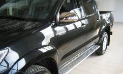 10 049 р. Широкая защита порогов Russtal из металлического листа Toyota Hilux AN10,AN20 дорестайлинг (2004-2008) (Неокрашенные)  с доставкой в г. Воронеж. Увеличить фотографию 2