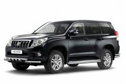 20 099 р. Защита порогов из трубы Ø51 Petroil Tuning.  Toyota Land Cruiser Prado  J150 (2009-2013) дорестайлинг (Нержавеющая полированная сталь)  с доставкой в г. Воронеж. Увеличить фотографию 1