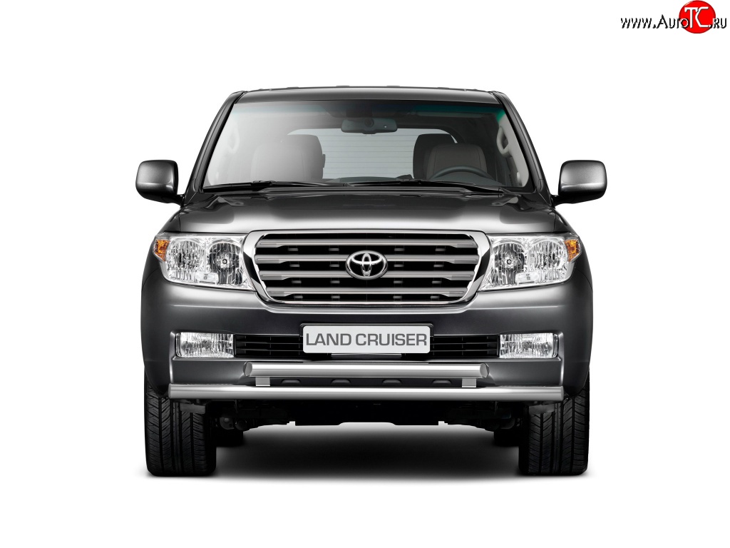 11 799 р. Двойная защита переднего бампера Petroil Tuning из труб диаметром по 63 мм Toyota Land Cruiser 200 дорестайлинг (2007-2012)  с доставкой в г. Воронеж