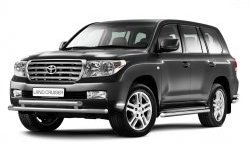 11 799 р. Двойная защита переднего бампера Petroil Tuning из труб диаметром по 63 мм Toyota Land Cruiser 200 дорестайлинг (2007-2012)  с доставкой в г. Воронеж. Увеличить фотографию 2
