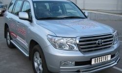 24 999 р. Защита переднего бампера (2 трубыØ76 и 42 мм, нержавейка) SLITKOFF  Toyota Land Cruiser  200 (2007-2012) дорестайлинг  с доставкой в г. Воронеж. Увеличить фотографию 2