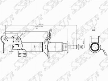 3 269 р. Левый амортизатор передний SAT  Nissan 100NX (1990-1996)  с доставкой в г. Воронеж. Увеличить фотографию 1