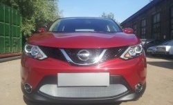 1 539 р. Сетка на бампер Russtal (хром) Nissan Qashqai 2 J11 рестайлинг (2017-2022)  с доставкой в г. Воронеж. Увеличить фотографию 3
