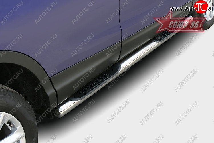 14 264 р. Защита порогов с проступью Souz-96 (d76) Nissan Qashqai 2 J11 дорестайлинг (2013-2019)  с доставкой в г. Воронеж