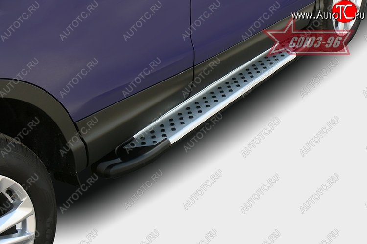 10 979 р. Пороги из алюминиевого профиля Souz-96 Nissan Qashqai 2 J11 рестайлинг (2017-2022)  с доставкой в г. Воронеж