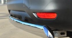 11 299 р. Защита заднего бампера (Ø75x42 мм, нержавейка) Russtal Nissan Qashqai 2 J11 дорестайлинг (2013-2019)  с доставкой в г. Воронеж. Увеличить фотографию 3