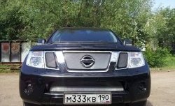 1 539 р. Нижняя сетка на бампер Russtal (хром) Nissan Pathfinder R51 рестайлинг (2009-2014)  с доставкой в г. Воронеж. Увеличить фотографию 3
