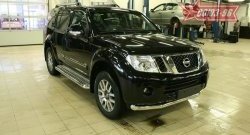 17 639 р. Защита переднего бампера одинарная Souz-96 (d76) Nissan Pathfinder R51 рестайлинг (2009-2014)  с доставкой в г. Воронеж. Увеличить фотографию 2