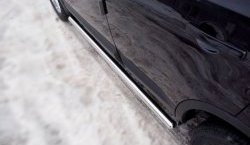70 999 р. Защита порогов из круглой трубы диаметром 63 мм Russtal Nissan Qashqai +2 1 J10 рестайлинг (2010-2014) (Защита порогов с со скосами на торцах (вариант 1))  с доставкой в г. Воронеж. Увеличить фотографию 2