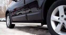 70 999 р. Защита порогов из круглой трубы диаметром 63 мм Russtal Nissan Qashqai +2 1 J10 рестайлинг (2010-2014) (Защита порогов с со скосами на торцах (вариант 1))  с доставкой в г. Воронеж. Увеличить фотографию 3