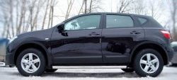 70 999 р. Защита порогов из круглой трубы диаметром 63 мм Russtal Nissan Qashqai +2 1 J10 рестайлинг (2010-2014) (Защита порогов с со скосами на торцах (вариант 1))  с доставкой в г. Воронеж. Увеличить фотографию 6