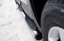83 999 р. Защита порогов с пластиковыми вставками для ног из круглой трубы диаметром 76 мм Russtal Nissan Qashqai +2 1 J10 рестайлинг (2010-2014) (Защита порогов с со скосами на торцах (вариант 1))  с доставкой в г. Воронеж. Увеличить фотографию 5