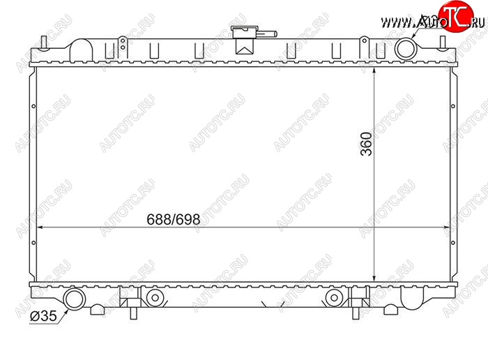 5 849 р. Радиатор двигателя (пластинчатый, МКПП/АКПП) SAT  Nissan AD  Y11 - Wingroad  2 Y11  с доставкой в г. Воронеж