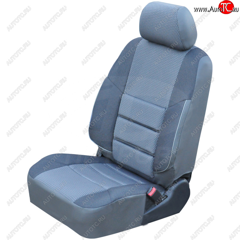 4 849 р. Чехлы ПЕТРОВ А10 (экокожа/жаккард) Nissan Almera N16 седан дорестайлинг (2000-2003) (серый)  с доставкой в г. Воронеж
