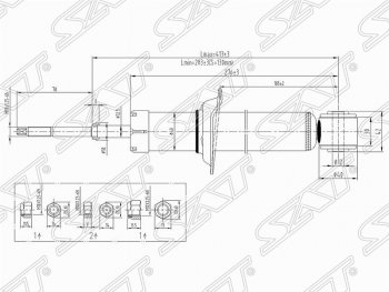 2 099 р. Амортизатор задний SAT (установка на левую или правую сторону)  Nissan Almera  N16 - Sunny ( B15,  N16)  с доставкой в г. Воронеж. Увеличить фотографию 1