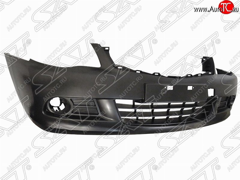 3 199 р. Передний бампер (заглушка под крюк слева) SAT Nissan Almera G15 седан (2012-2019) (Неокрашенный)  с доставкой в г. Воронеж
