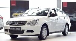 1 059 р. Зимняя заглушка решетки переднего бампера РА Nissan Almera G15 седан (2012-2019)  с доставкой в г. Воронеж. Увеличить фотографию 3