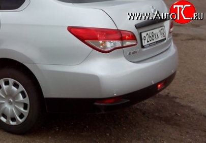 6 249 р. Задний бампер Стандартный Nissan Almera G15 седан (2012-2019) (неокрашенный)  с доставкой в г. Воронеж