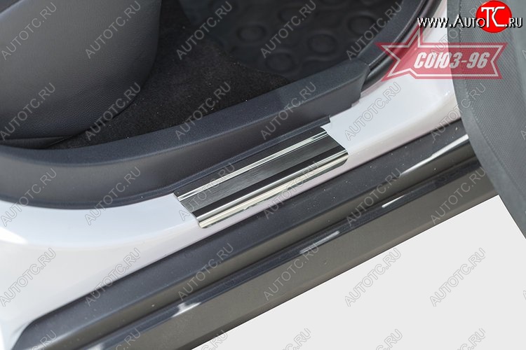 2 519 р. Накладки на внутренние пороги Souz-96 Nissan Almera G15 седан (2012-2019)  с доставкой в г. Воронеж