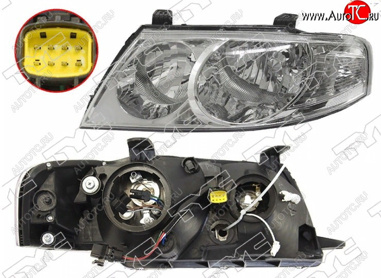 9 299 р. Левая фара передняя TYC (под электрокорректор)  Nissan Almera Classic  седан (2006-2013) B10  с доставкой в г. Воронеж