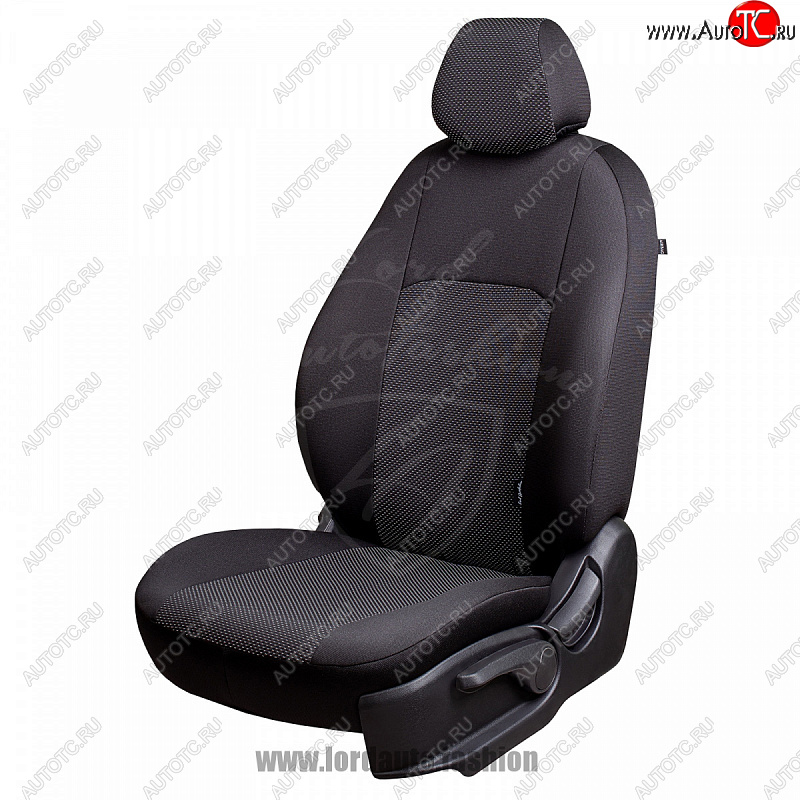 5 399 р. Чехлы для сидений Lord Autofashion Дублин (жаккард, сплошная спинка).  Nissan Almera Classic  седан (2006-2013) B10 (Черный, вставка Ёж Белый)  с доставкой в г. Воронеж