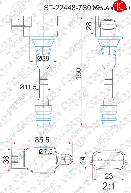 1 499 р. Катушка зажигания SAT  Nissan Armada - titan  с доставкой в г. Воронеж