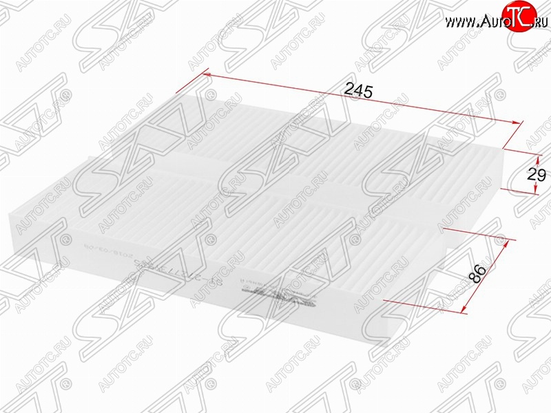 299 р. Фильтр салонный SAT (245x86x29 mm)  Nissan Bassara - Skyline  R34  с доставкой в г. Воронеж