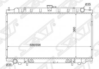 5 249 р. Радиатор двигателя (пластинчатый, МКПП/АКПП) SAT Nissan Primera седан P11 дорестайлинг (1995-2000)  с доставкой в г. Воронеж. Увеличить фотографию 1
