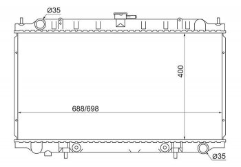 6 199 р. Радиатор двигателя (пластинчатый, 2.0/2.5/3.0, МКПП/АКПП) SAT  Nissan Cefiro  A32 - Maxima  A32  с доставкой в г. Воронеж. Увеличить фотографию 1