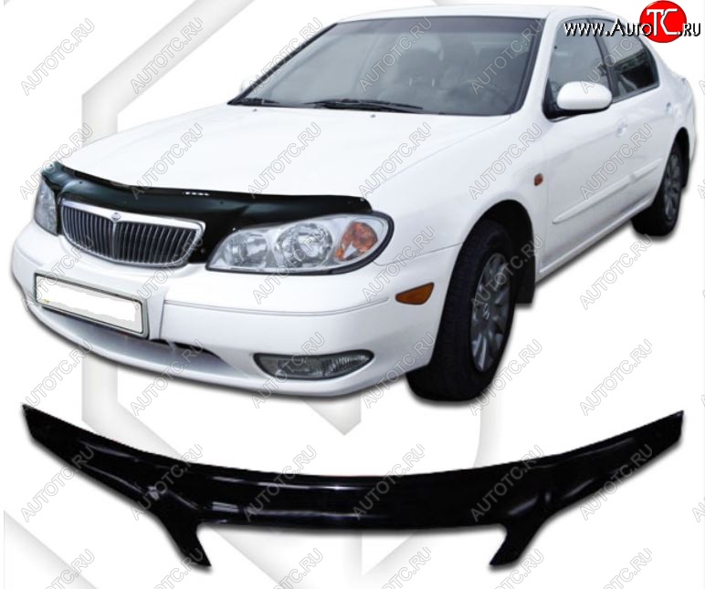 2 399 р. Дефлектор капота CA-Plastiс exclusive Nissan Cefiro A33 (1998-2003) (Classic черный, Без надписи) с доставкой в г. Воронеж Увеличить фотографию 1 2 399 р. Дефлектор капота CA-Plastiс exclusive Nissan Cefiro A33 (1998-2003) (Classic черный, Без надписи) с доставкой в г. Воронеж