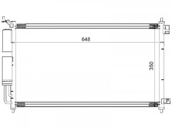 4 299 р. Радиатор кондиционера SAT  Nissan Cube ( 2,  3) - Tiida ( 1 хэтчбэк,  1 седан,  1 хэтчбек)  с доставкой в г. Воронеж. Увеличить фотографию 1