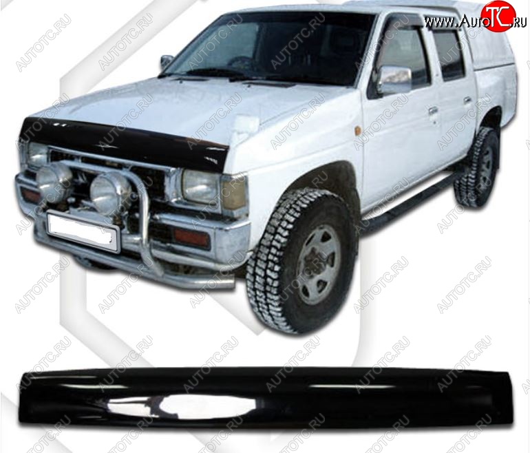 1 999 р. Дефлектор капота CA-Plastic  Nissan Datsun (1990-1995) (Classic черный, Без надписи)  с доставкой в г. Воронеж
