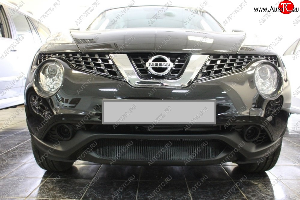 2 049 р. Защитная решётка в воздуховод автомобиля Russtal (черная) Nissan Juke 1 YF15 рестайлинг (2014-2020)  с доставкой в г. Воронеж