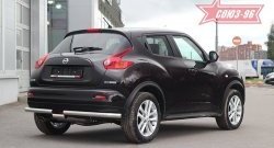 14 489 р. Защита заднего бампера 4x4 Souz-96 Premium (d60) Nissan Juke 1 YF15 рестайлинг (2014-2020)  с доставкой в г. Воронеж. Увеличить фотографию 2