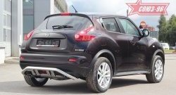 17 729 р. Защита заднего бампера с элементами из профиля 4х4 Souz-96 (d60) Nissan Juke 1 YF15 рестайлинг (2014-2020)  с доставкой в г. Воронеж. Увеличить фотографию 1