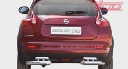 Защита заднего бампера Souz-96 (d76/42) Nissan Juke 1 YF15 рестайлинг (2014-2020)